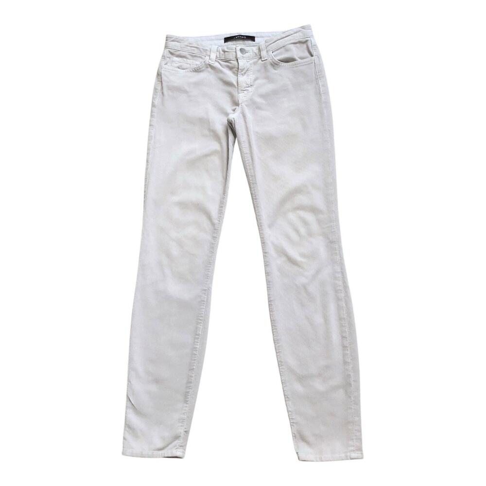 J Brand Skinny Leg Corduroy Pants Womens 27 Gray Low Rise Stretch 30" Inseam